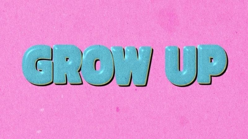 گذشته grow up چه می‌شود؟