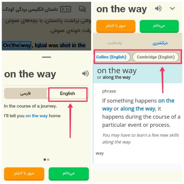  تصویری از استفاده از دیکشنری زبان‌شناس