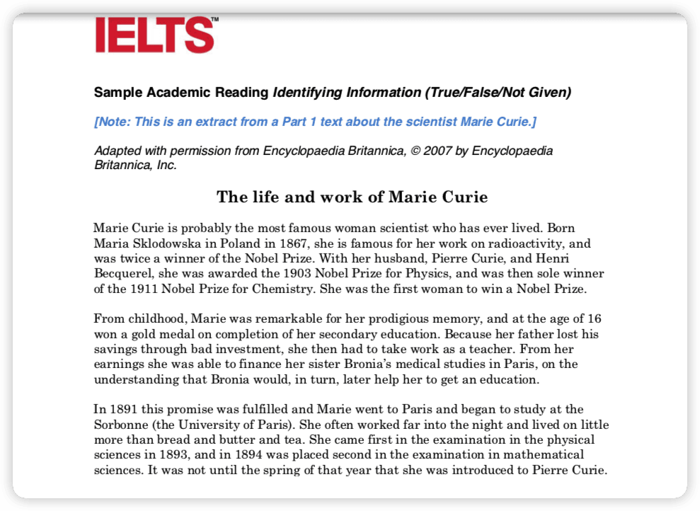 نمونه سوال آزمون آیلتس