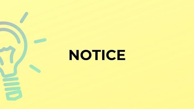 گذشته notice چه می‌شود؟