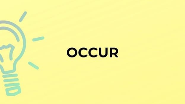 گذشته occur چه می‌شود؟
