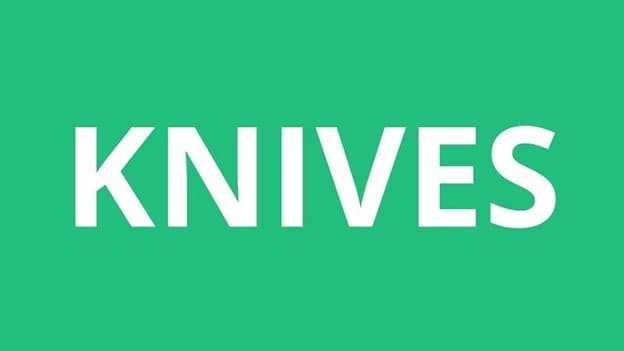 جمع knife چه می‌شود؟