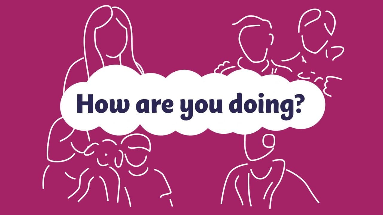 تصویری از چهره چند نفر که روی آن نوشه شده how are you doing.jpg