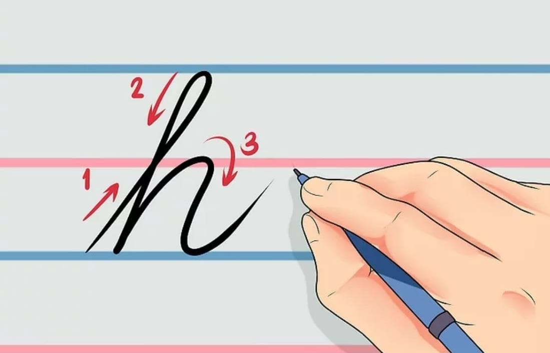 آموزش خوشنویسی انگلیسی حرف h