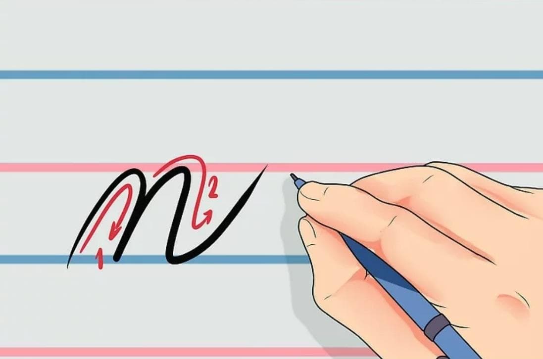 آموزش خوشنویسی انگلیسی حرف n