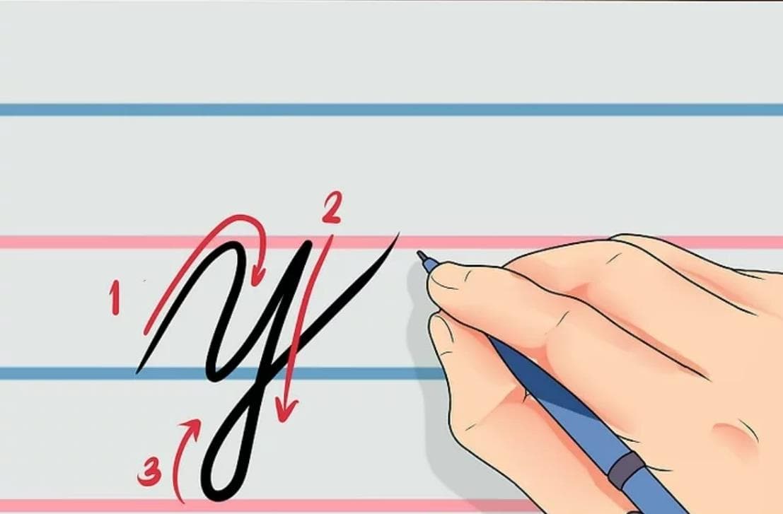آموزش خوشنویسی انگلیسی حرف y