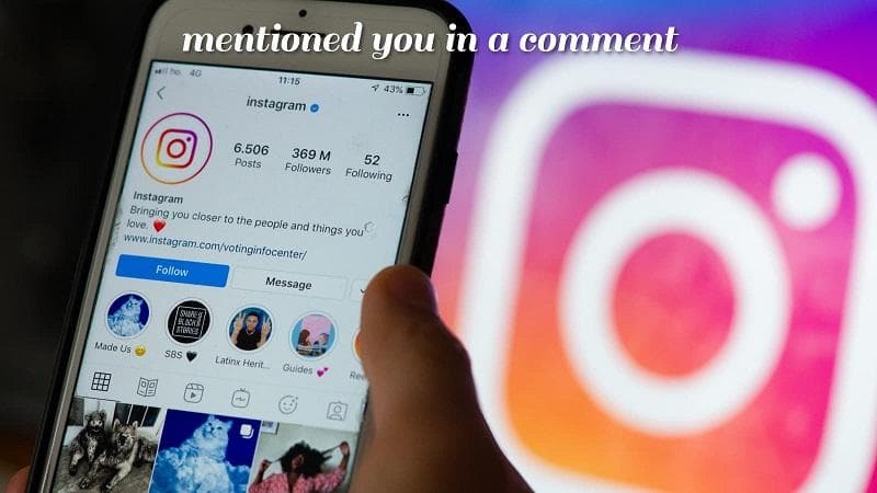 معنی جمله mentioned you in a comment چیست؟.jpg