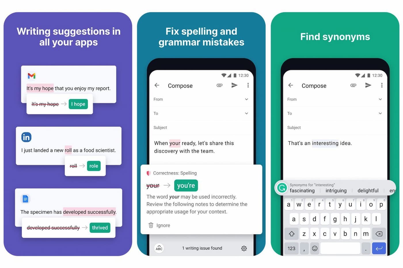 Grammarly اپلیکیشن