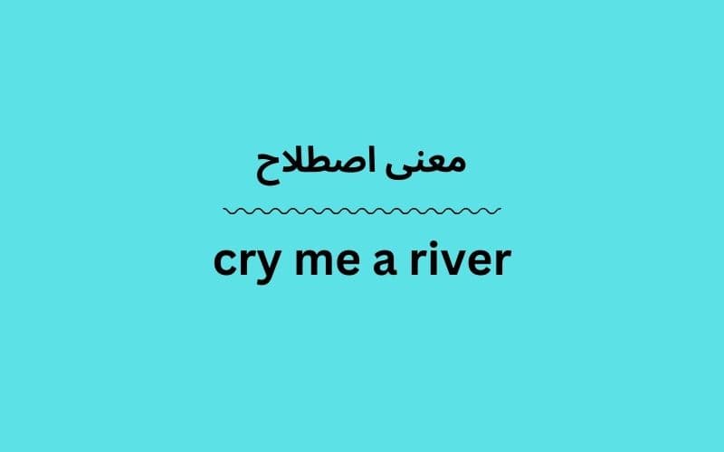 معنی cry me a river