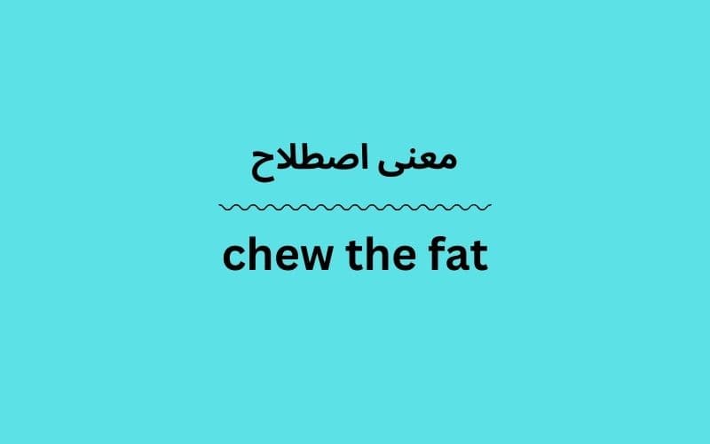 معنی chew the fat