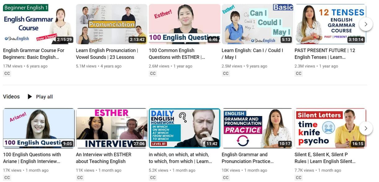 کانال Shaw English Online.jpg