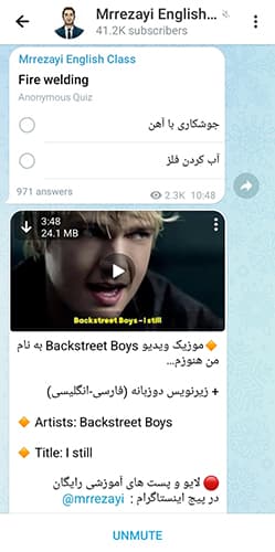 تصویری از کانال تلگرام Mrrezayi English class