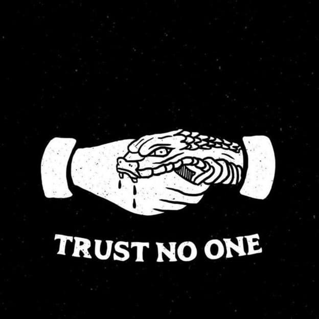 معنی جمله Trust no one چیست؟
