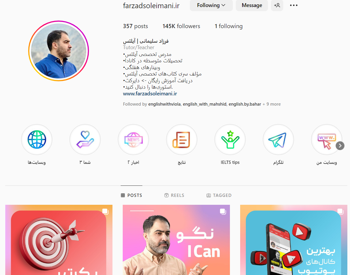 پیج farzadsoleimani.ir
