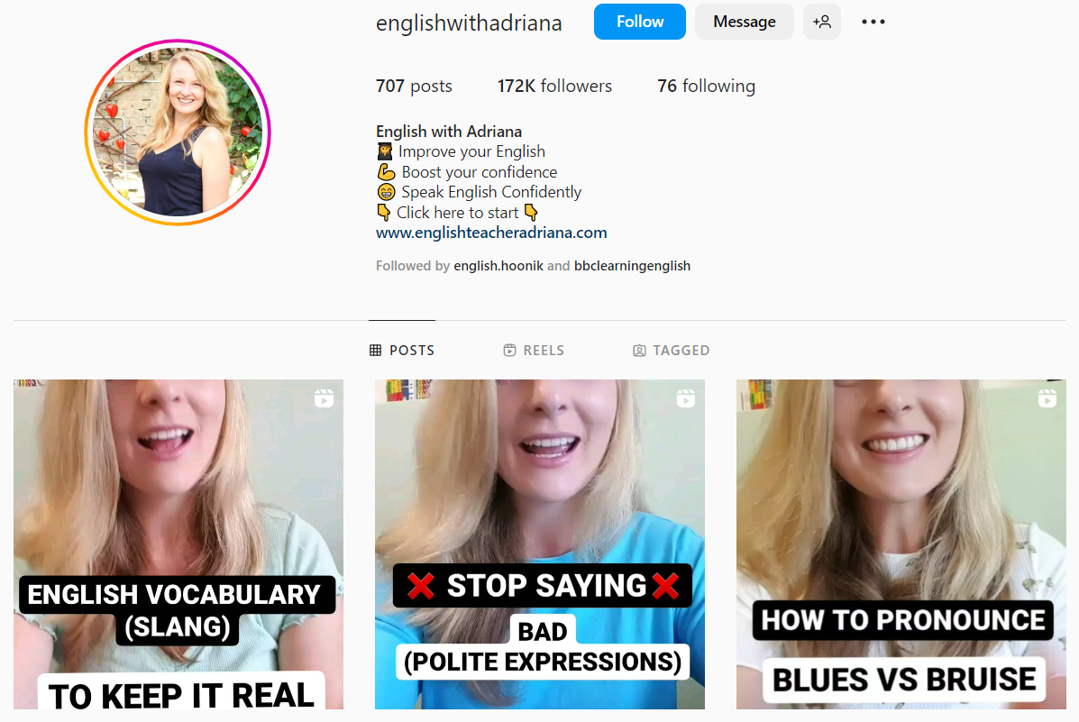 پیج English With Adriana