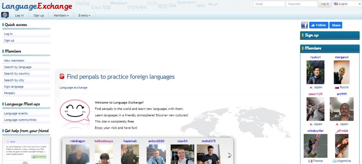 وب‌سایت en.language.exchange.jpg