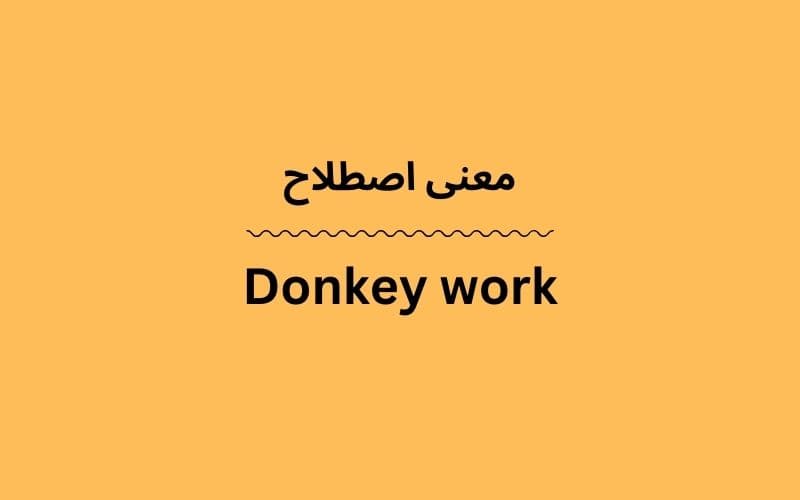 معنی Donkey work چیست؟