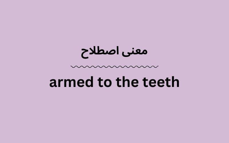 معنی armed to the teeth