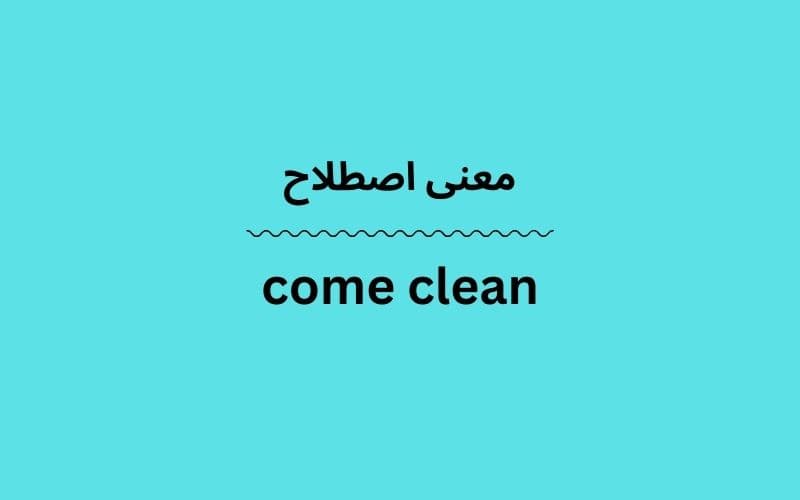 معنی come clean