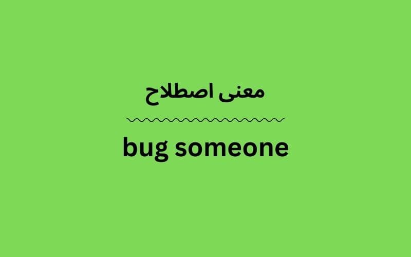معنی bug someone