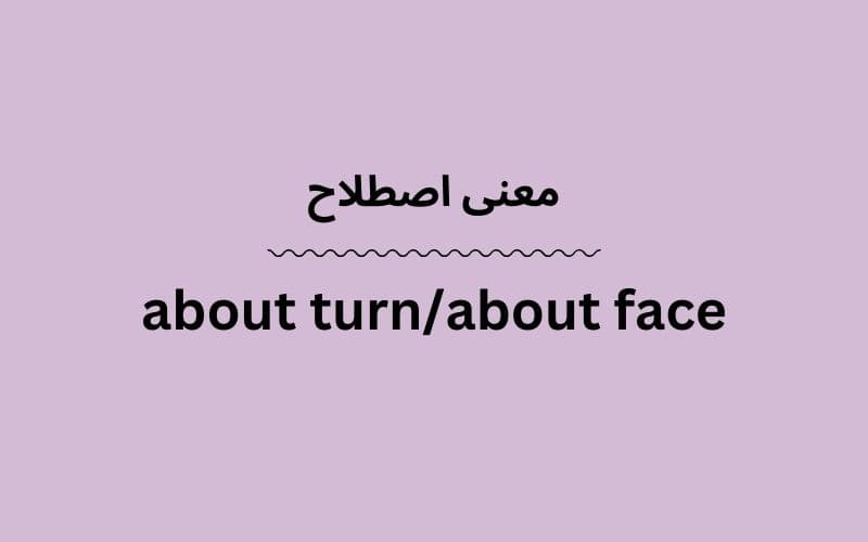 معنی about turn/about face