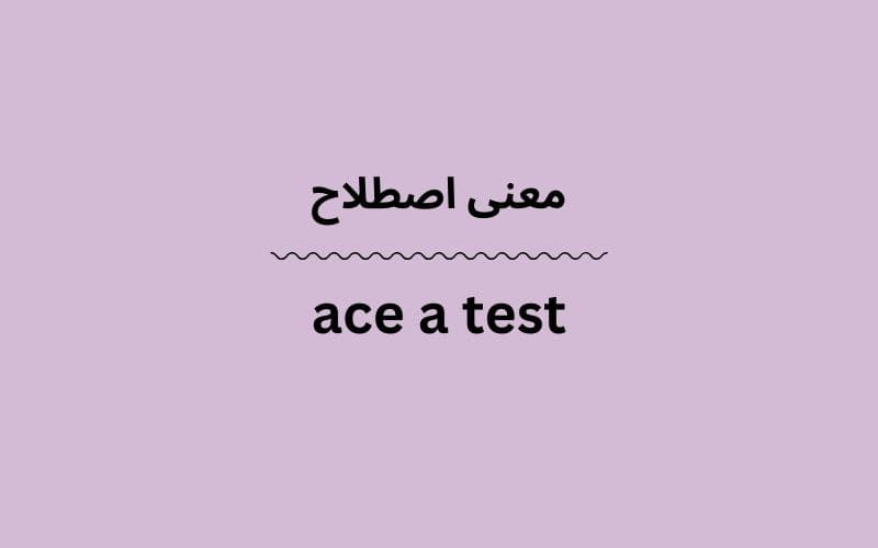 معنی ace a test