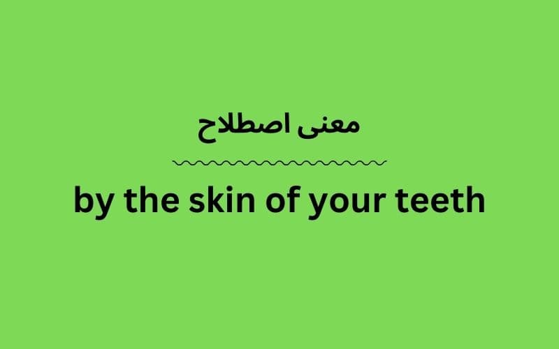 معنی by the skin of your teeth