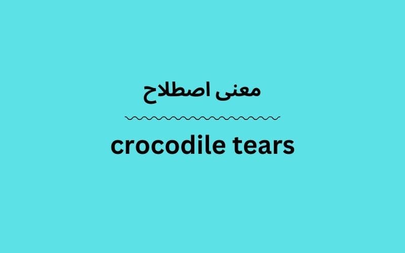 معنی crocodile tears چیست؟