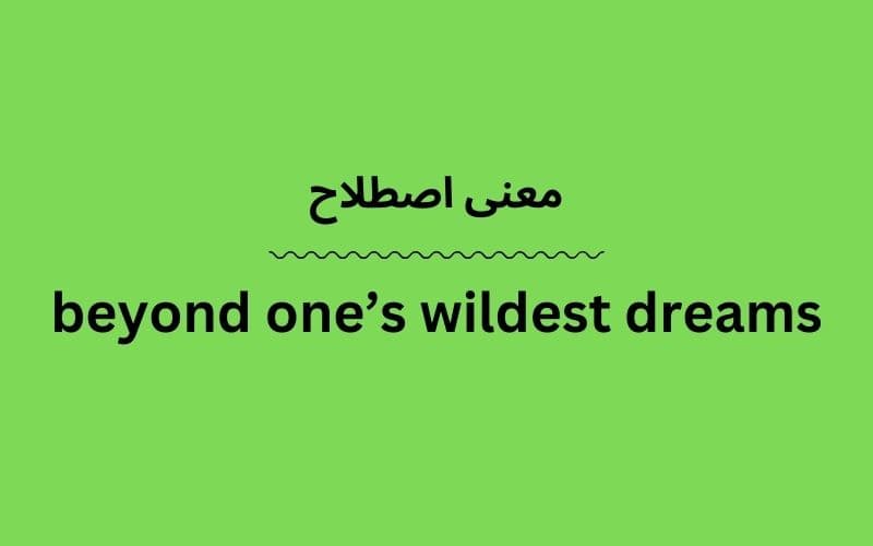 معنی beyond one’s wildest dreams