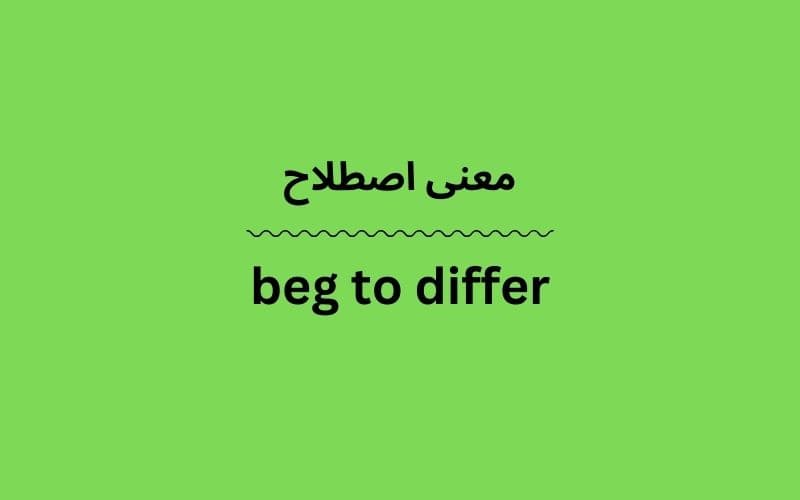 معنی beg to differ