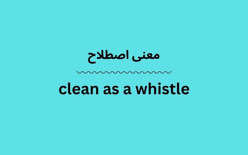 معنی clean as a whistle چیست؟