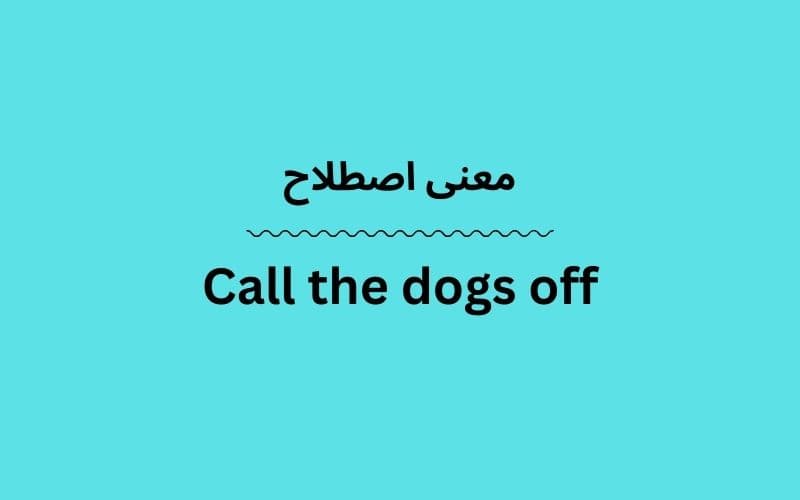 معنی Call the dogs off چیست؟