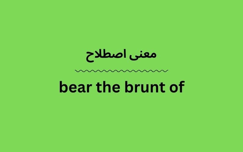 معنی bear the brunt of