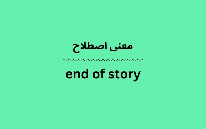 معنی end of story