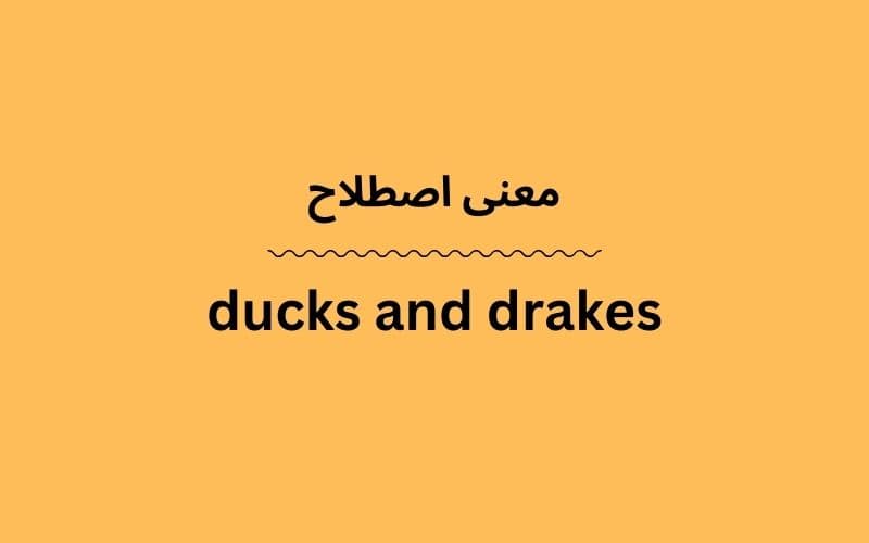 معنی ducks and drakes