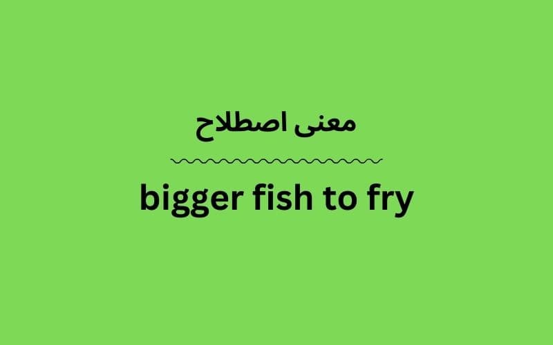 معنی bigger fish to fry