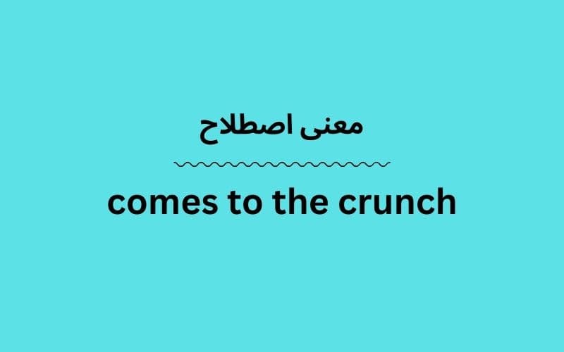 معنی comes to the crunch