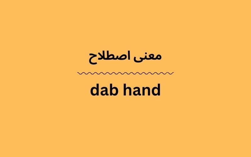 معنی dab hand
