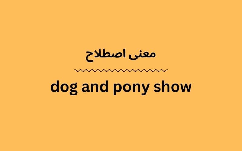 معنی dog and pony show