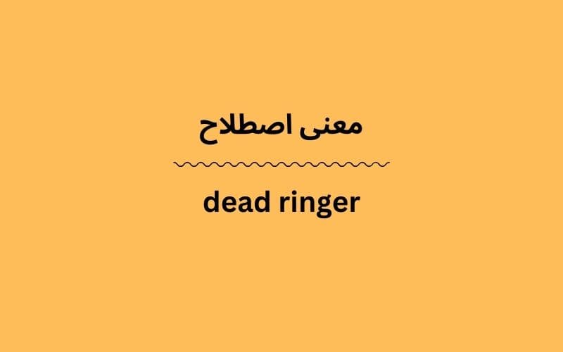 معنی dead ringer