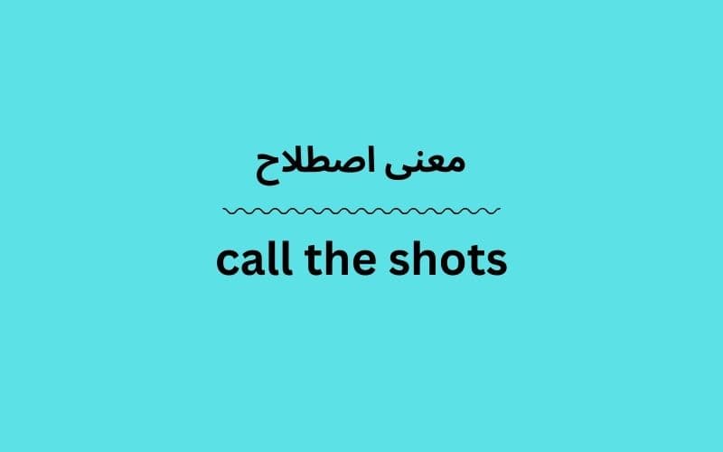 معنی call the shots