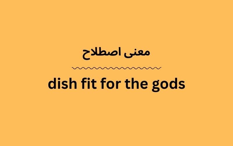 معنی dish fit for the gods