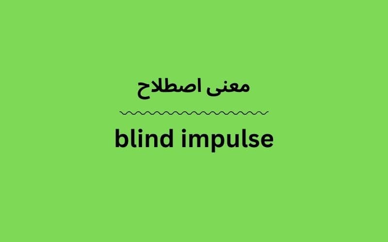 معنی blind impulse