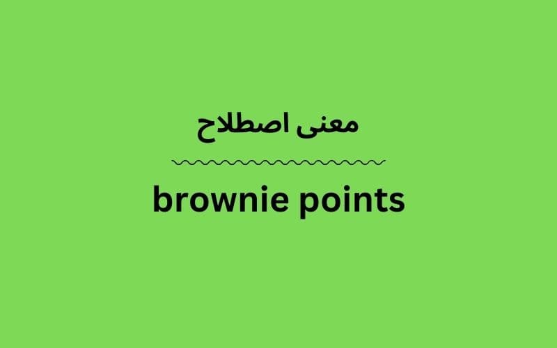 معنی brownie points