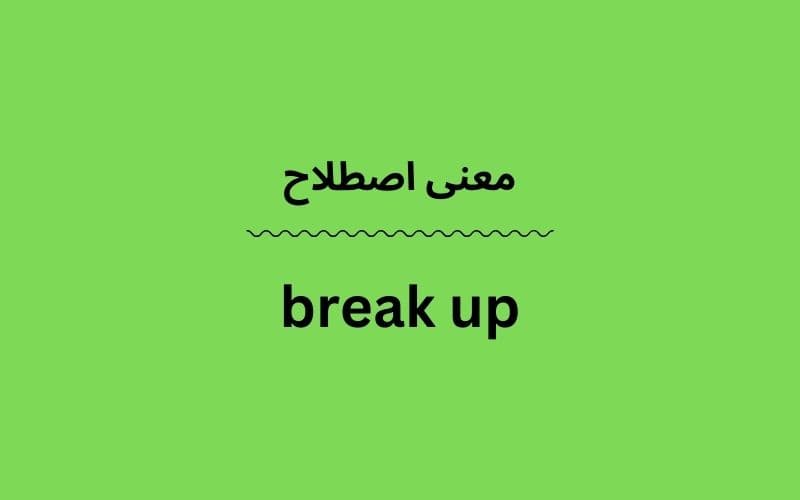 معنی break up