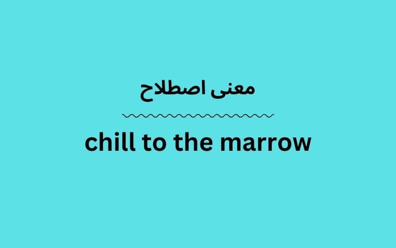 معنی chill to the marrow