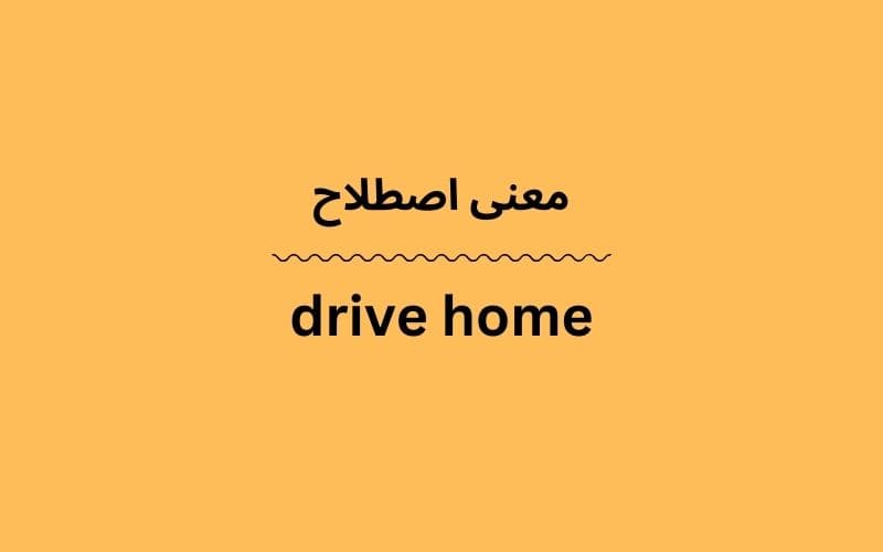 معنی drive home