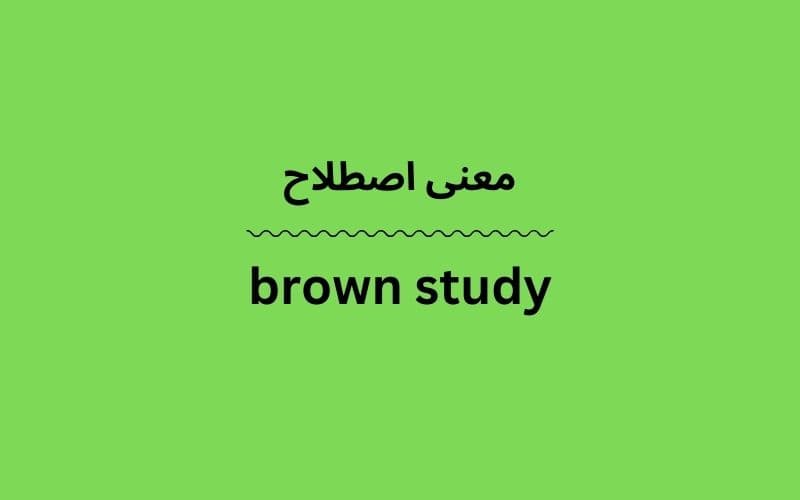 معنی brown study