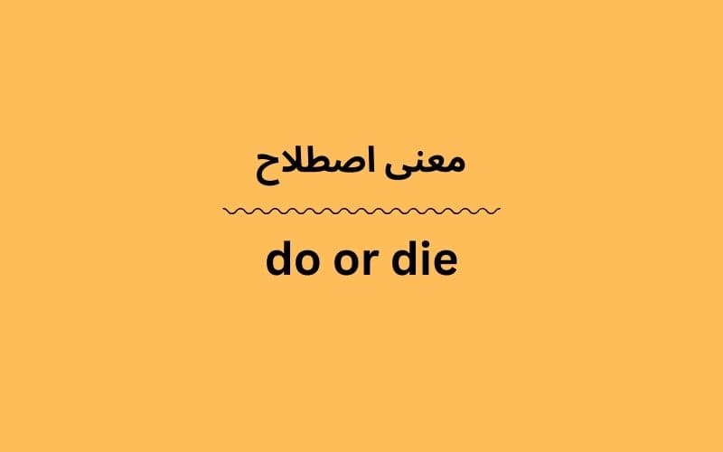 معنی do or die چیست؟