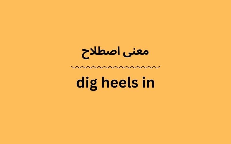 معنی dig heels in چیست؟